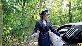 Hardcore dicking forth a car with blonde Stacy Cruz & her BF